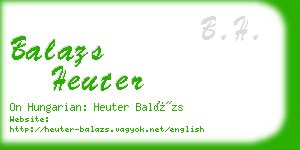 balazs heuter business card